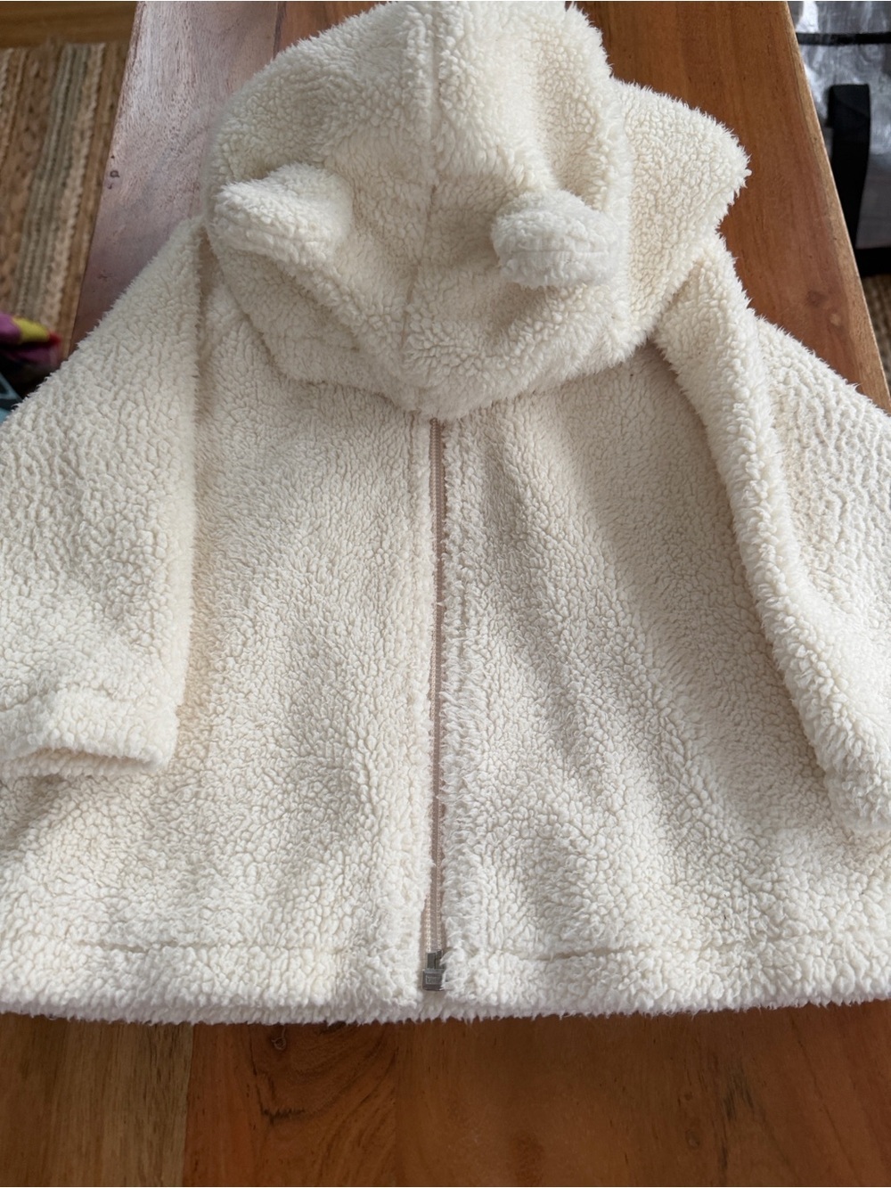 Hanna Andersson Cozy Cream Sherpa Hooded Jacket with Ears